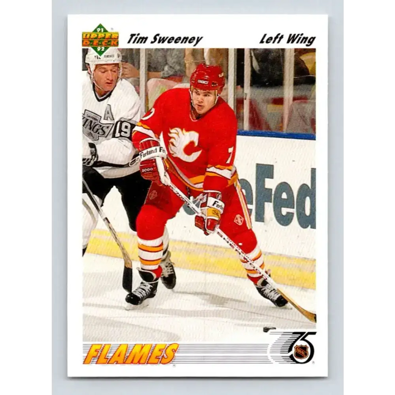 1991-92 Upper Deck #375 Tim Sweeney NM-MT Calgary Flames Hockey Card - Hockey Card Single