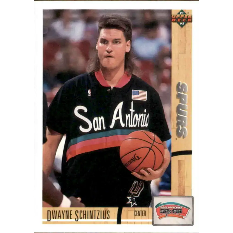 1991-92 Upper Deck #376 Dwayne Schintzius NM-MT San Antonio Spurs Basketball Card - Basketball Card Single