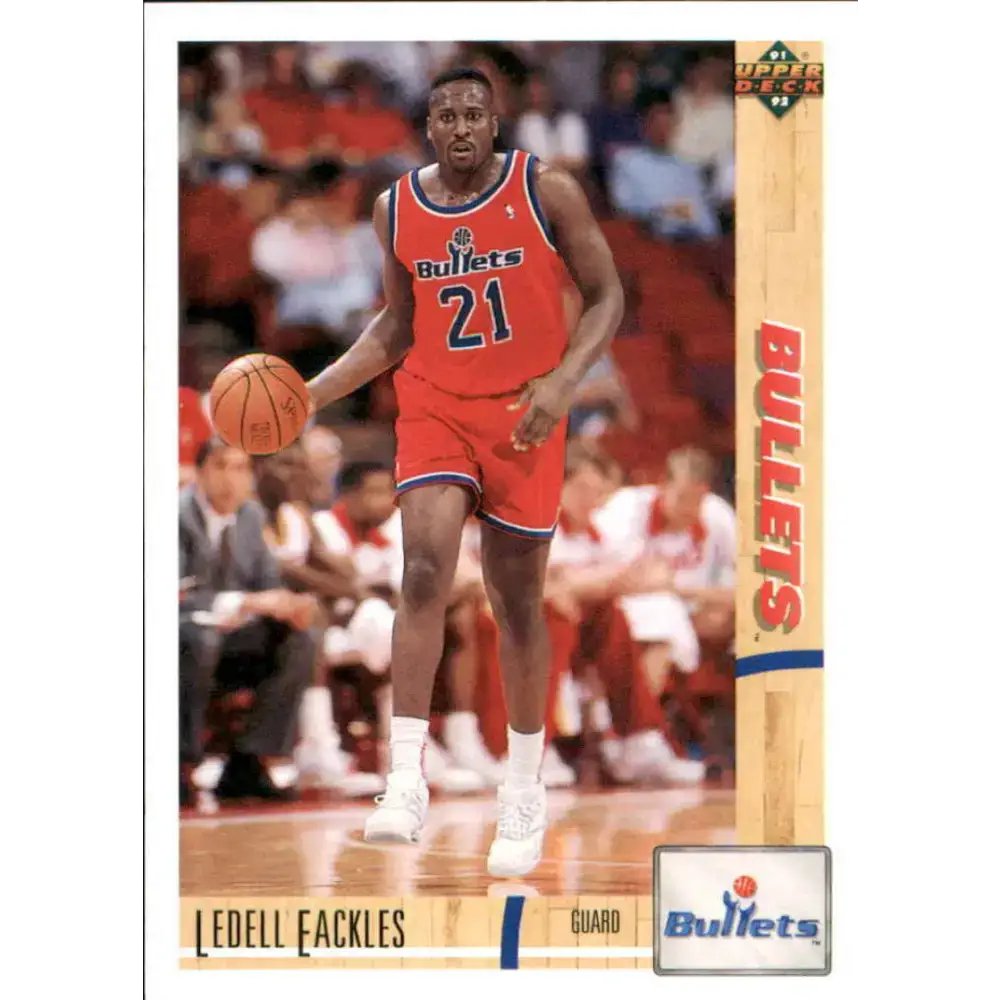 1991-92 Upper Deck #382 Ledell Eackles NM-MT Washington Bullets Basketball Card - Basketball Card Single