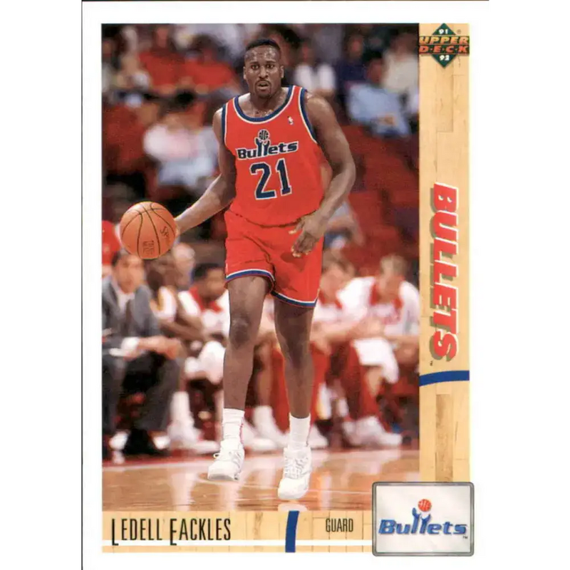 1991-92 Upper Deck #382 Ledell Eackles NM-MT Washington Bullets Basketball Card - Basketball Card Single