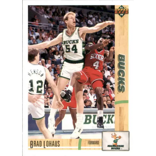 1991-92 Upper Deck #383 Brad Lohaus NM-MT Milwaukee Bucks Basketball Card - Basketball Card Single