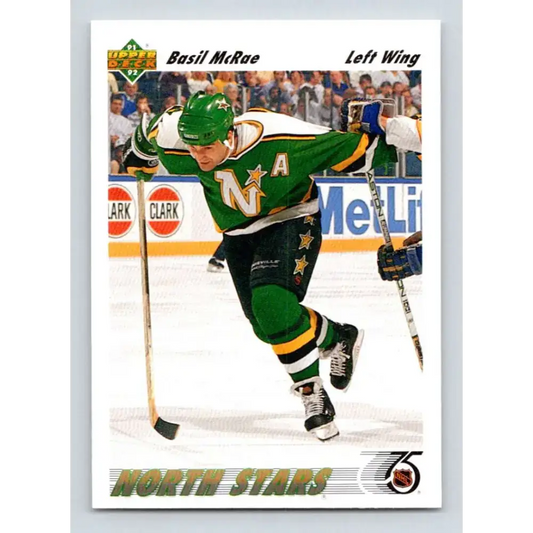 1991-92 Upper Deck #388 Basil McRae NM-MT Minnesota North Stars Hockey Card - Hockey Card Single