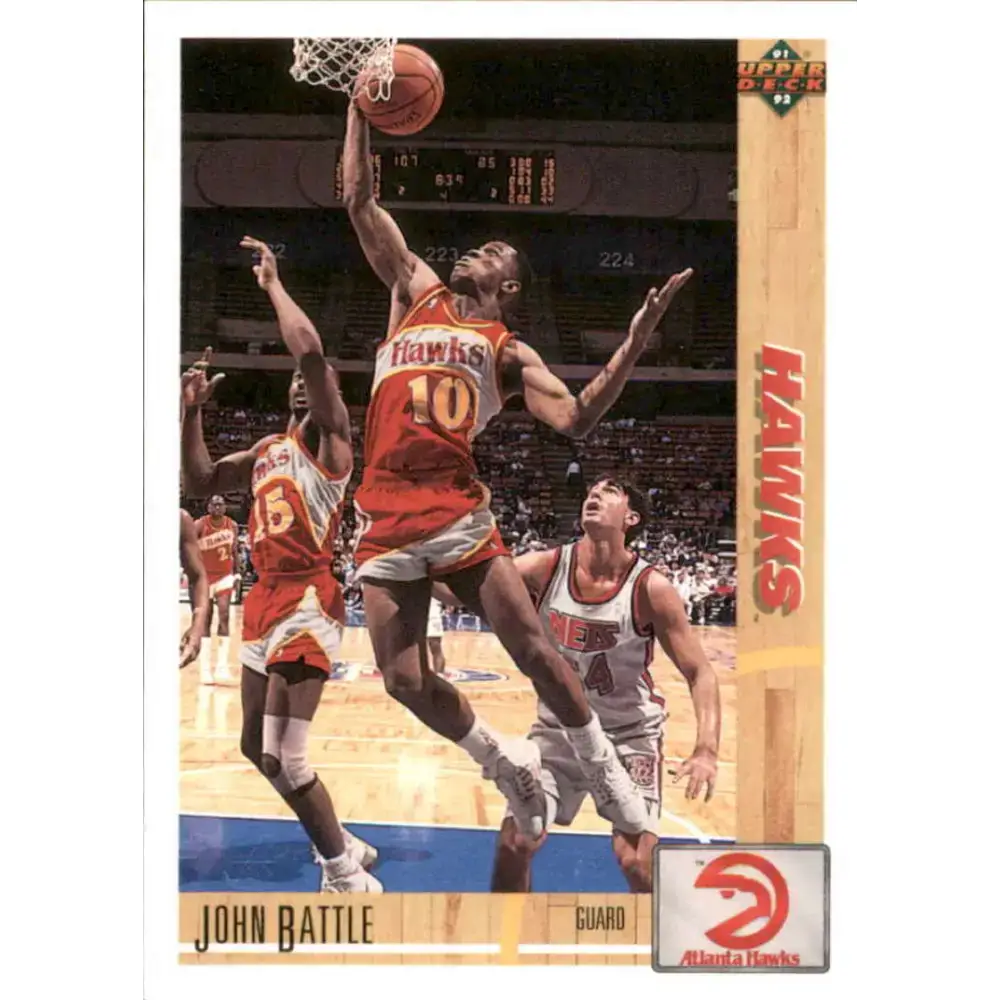 1991-92 Upper Deck #388 John Battle NM-MT Atlanta Hawks Basketball Card - Basketball Card Single