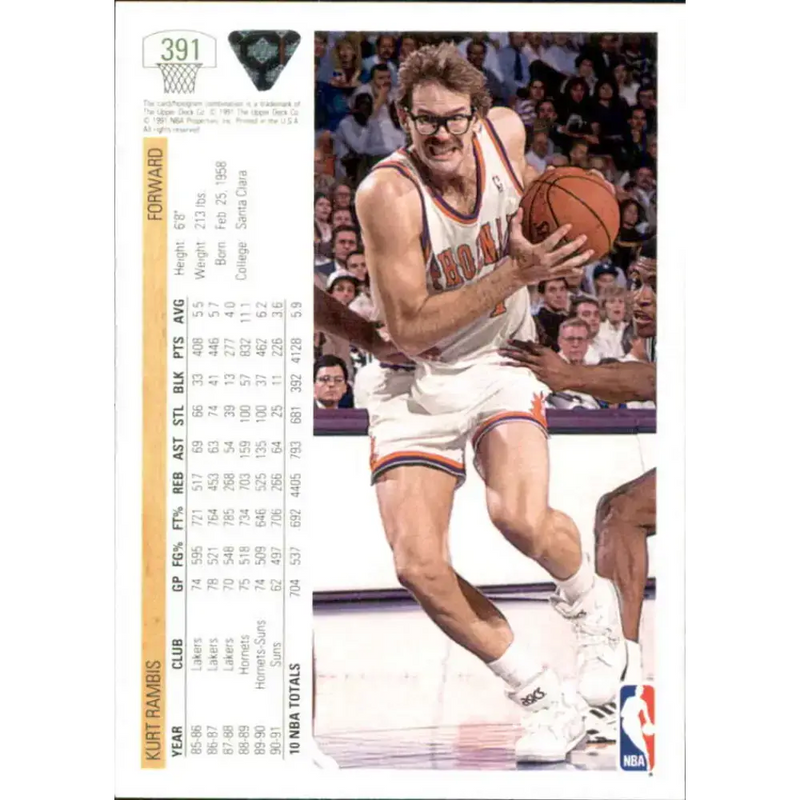 1991-92 Upper Deck #391 Kurt Rambis NM-MT Phoenix Suns Basketball Card - Basketball Card Single