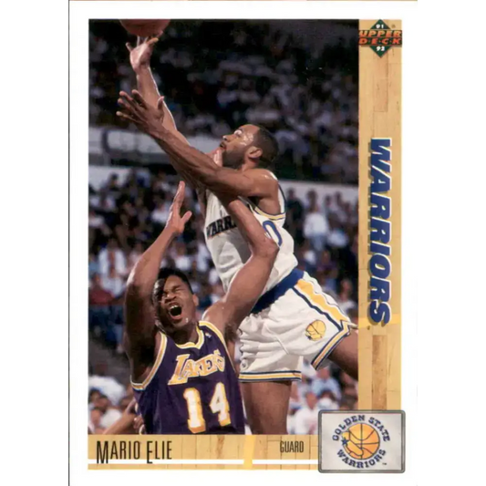 1991-92 Upper Deck #396 Mario Elie NM-MT RC Rookie Golden State Warriors Basketball Card - Basketball Card Single