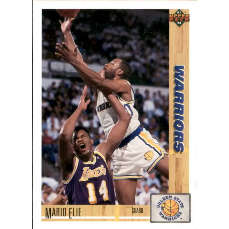 1991-92 Upper Deck #396 Mario Elie NM-MT RC Rookie Golden State Warriors Basketball Card - Basketball Card Single
