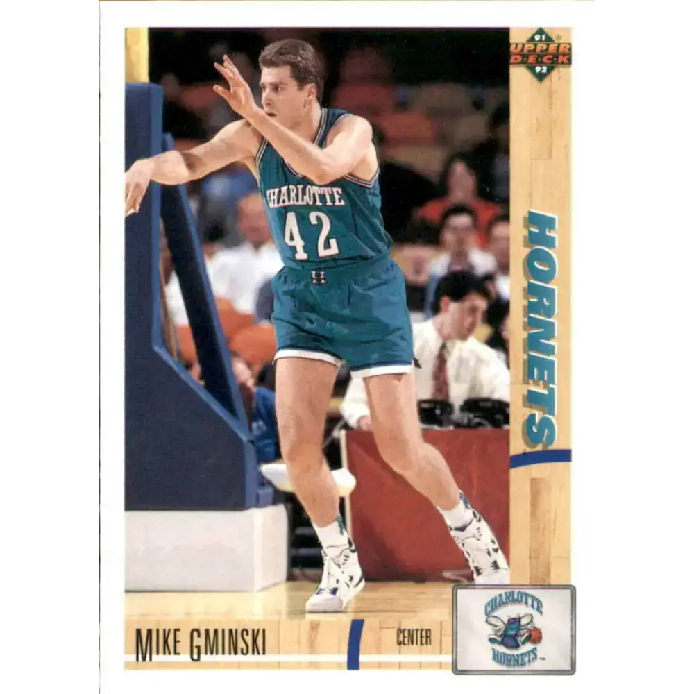 1991-92 Upper Deck #398 Mike Gminski NM-MT Charlotte Hornets Basketball Card - Basketball Card Single