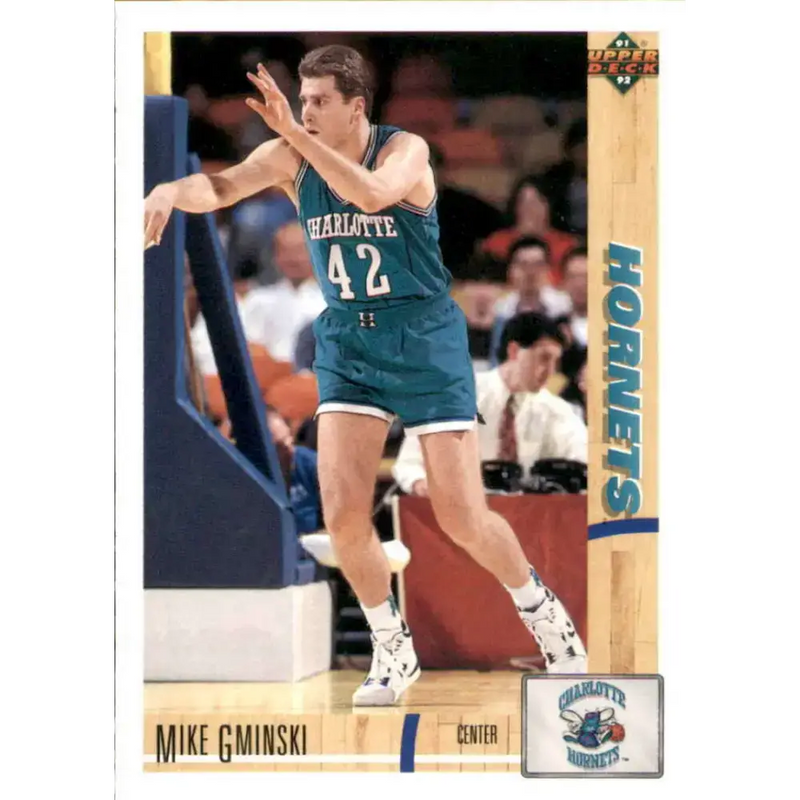 1991-92 Upper Deck #398 Mike Gminski NM-MT Charlotte Hornets Basketball Card - Basketball Card Single
