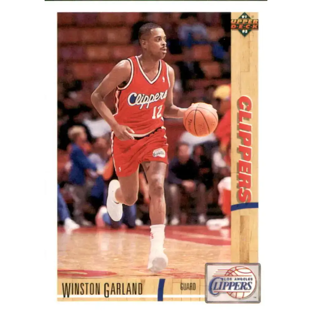 1991-92 Upper Deck #40 Winston Garland NM-MT Los Angeles Clippers Basketball Card - Basketball Card Single