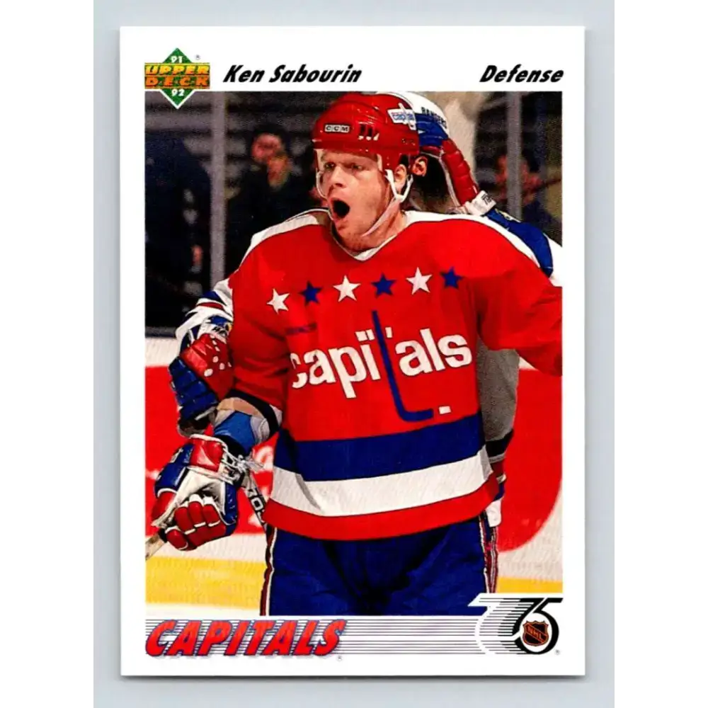 1991-92 Upper Deck #417 Ken Sabourin NM-MT Washington Capitals Hockey Card - Hockey Card Single