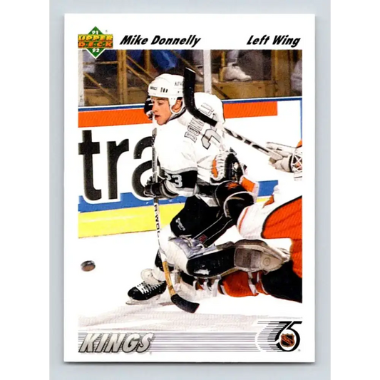 1991-92 Upper Deck #420 Mike Donnelly NM-MT RC Rookie Los Angeles Kings Hockey Card - Hockey Card Single