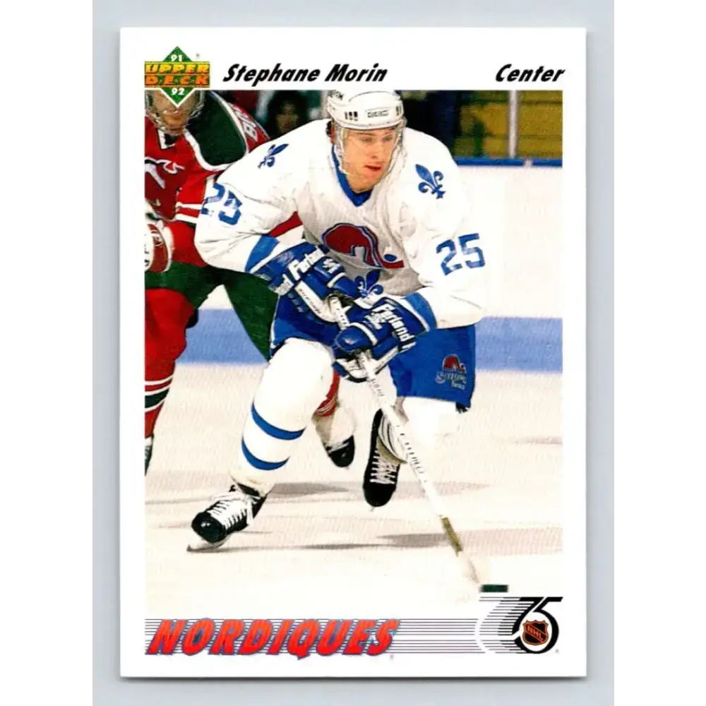 1991-92 Upper Deck #433 Stephane Morin NM-MT Quebec Nordiques Hockey Card - Hockey Card Single