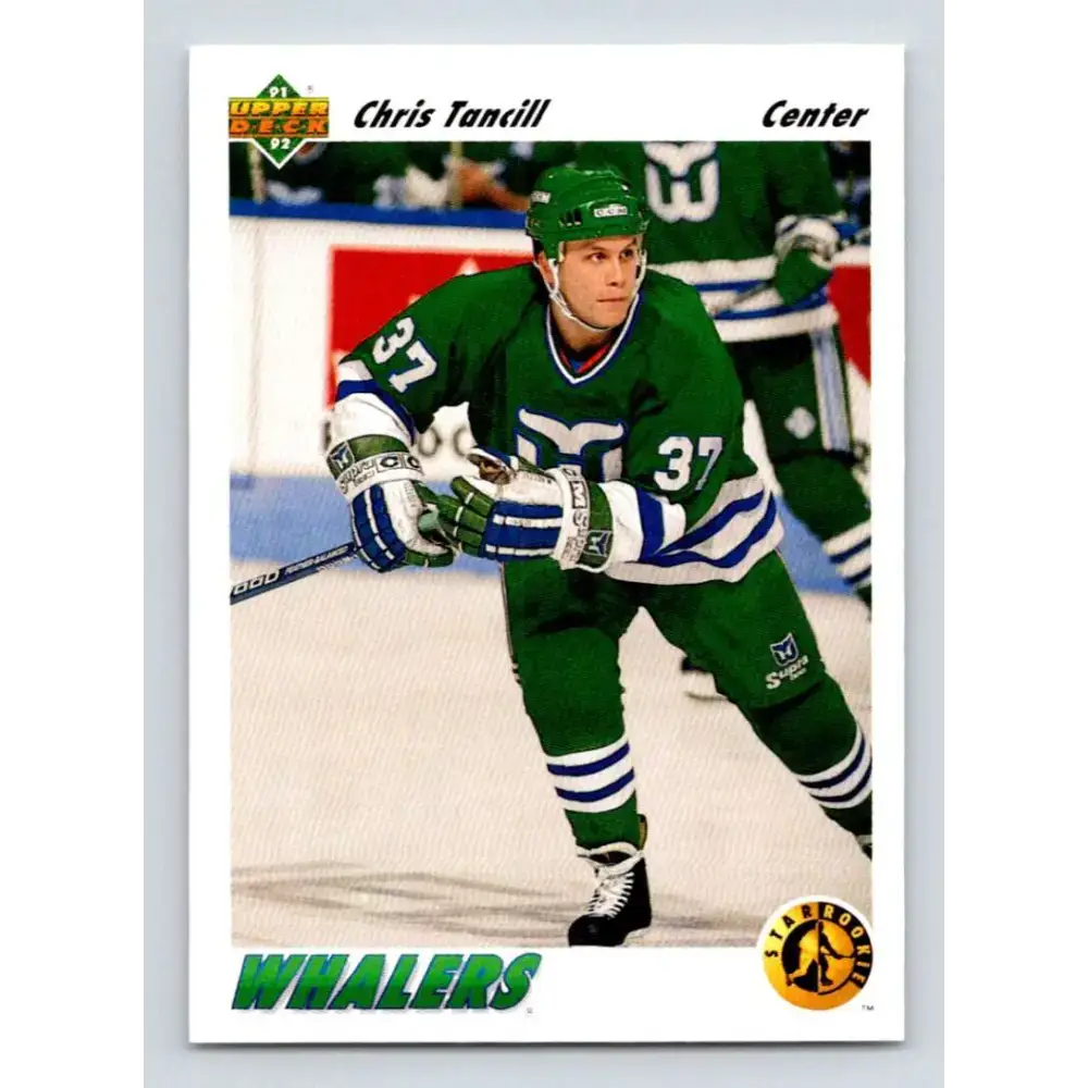 1991-92 Upper Deck #455 Chris Tancill NM-MT RC Rookie Hartford Whalers Hockey Card - Hockey Card Single