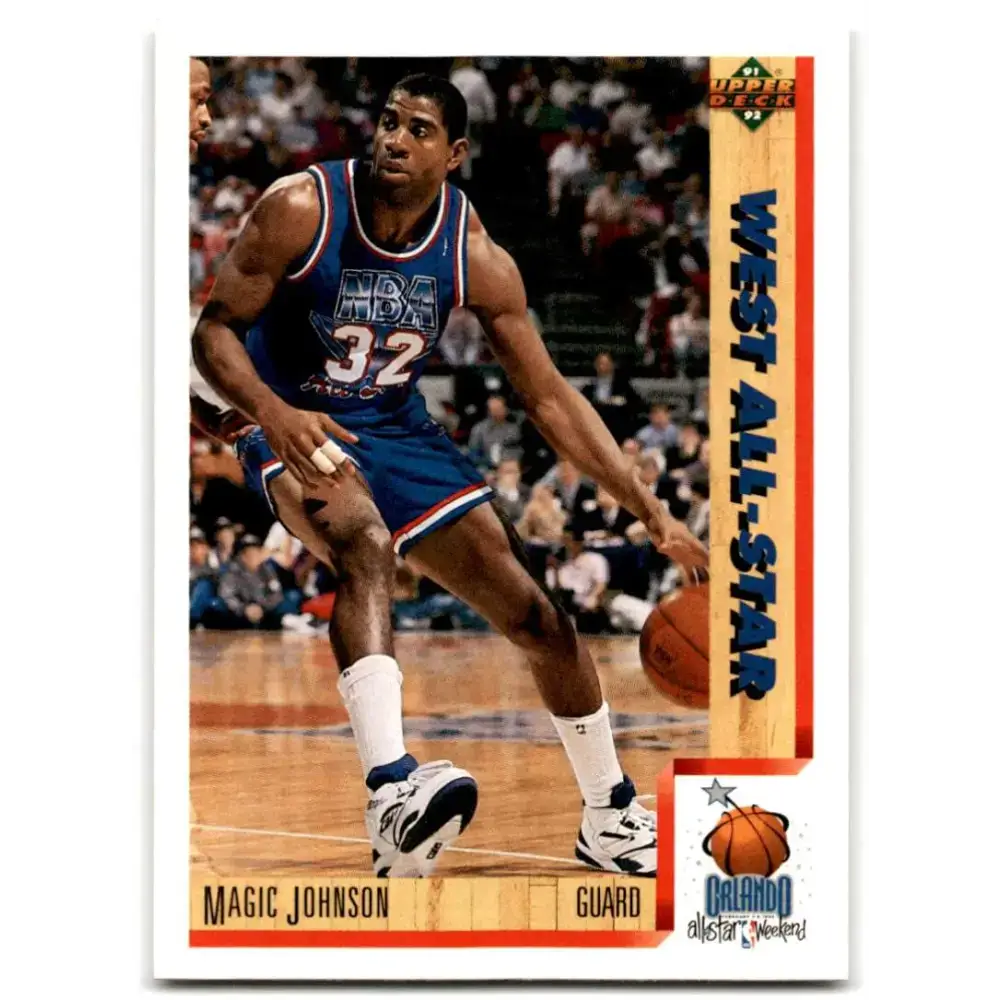 1991-92 Upper Deck #464 Magic Johnson AS NM-MT Los Angeles Lakers Basketball Card - Basketball Card Single