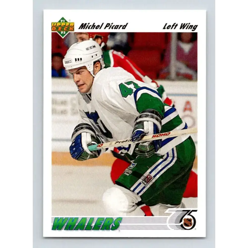 1991-92 Upper Deck #48 Michel Picard NM-MT RC Rookie Hartford Whalers Hockey Card - Hockey Card Single