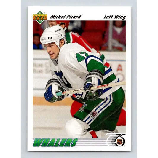 1991-92 Upper Deck #48 Michel Picard NM-MT RC Rookie Hartford Whalers Hockey Card - Hockey Card Single