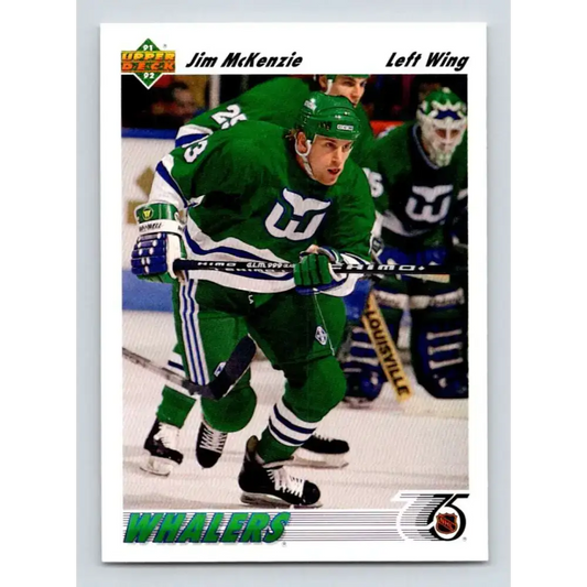 1991-92 Upper Deck #494 Jim McKenzie NM-MT Hartford Whalers Hockey Card - Hockey Card Single