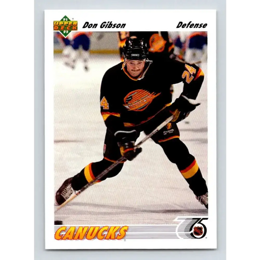 1991-92 Upper Deck #495 Don Gibson NM-MT Hockey Card - Hockey Card Single