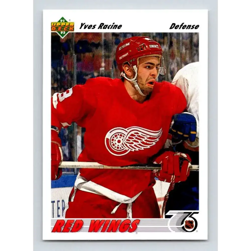 1991-92 Upper Deck #498 Yves Racine NM-MT Detroit Red Wings Hockey Card - Hockey Card Single