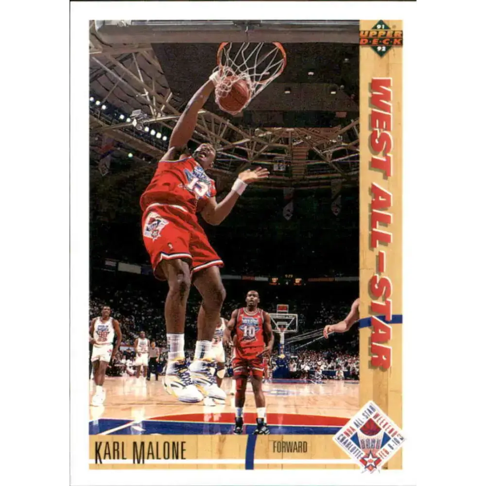 1991-92 Upper Deck #51 Karl Malone AS NM-MT Utah Jazz Basketball Card - Basketball Card Single