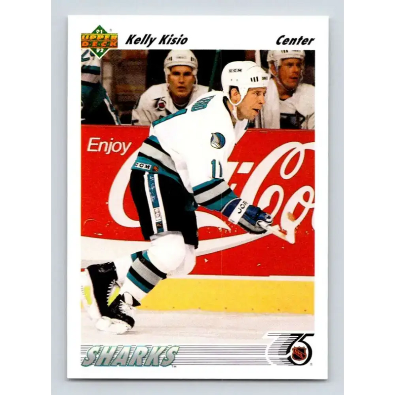 1991-92 Upper Deck #515 Kelly Kisio NM-MT San Jose Sharks Hockey Card - Hockey Card Single