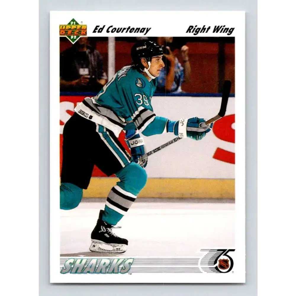 1991-92 Upper Deck #517 Ed Courtenay NM-MT RC Rookie San Jose Sharks Hockey Card - Hockey Card Single