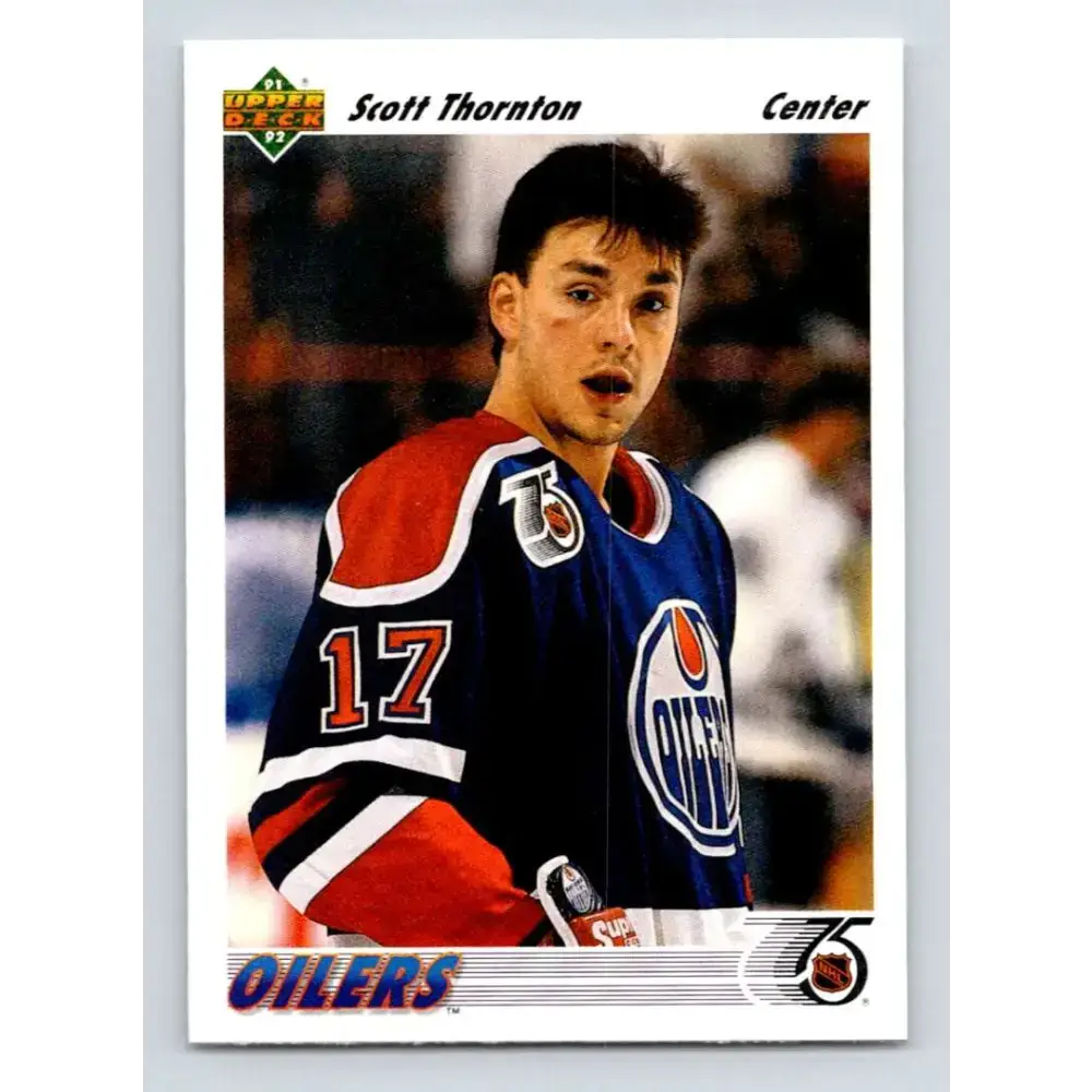 1991-92 Upper Deck #521 Scott Thornton NM-MT Edmonton Oilers Hockey Card - Hockey Card Single