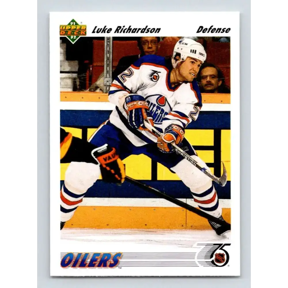 1991-92 Upper Deck #522 Luke Richardson NM-MT Edmonton Oilers Hockey Card - Hockey Card Single