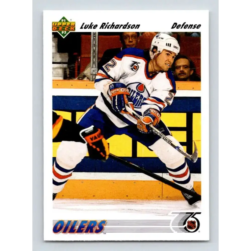 1991-92 Upper Deck #522 Luke Richardson NM-MT Edmonton Oilers Hockey Card - Hockey Card Single