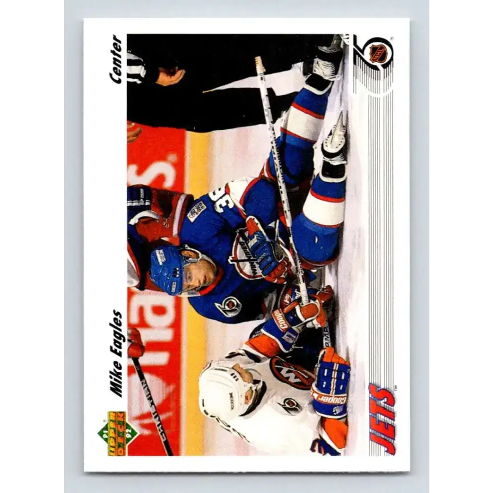 1991-92 Upper Deck #523 Mike Eagles NM-MT Winnipeg Jets Hockey Card - Hockey Card Single
