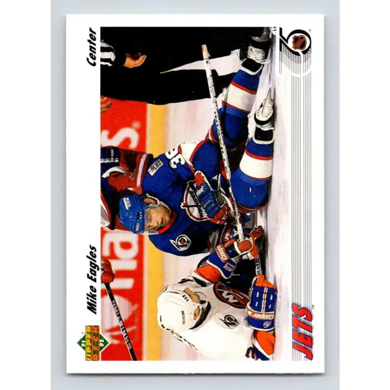 1991-92 Upper Deck #523 Mike Eagles NM-MT Winnipeg Jets Hockey Card - Hockey Card Single