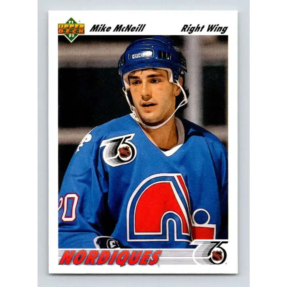 1991-92 Upper Deck #524 Mike McNeill NM-MT Quebec Nordiques Hockey Card - Hockey Card Single