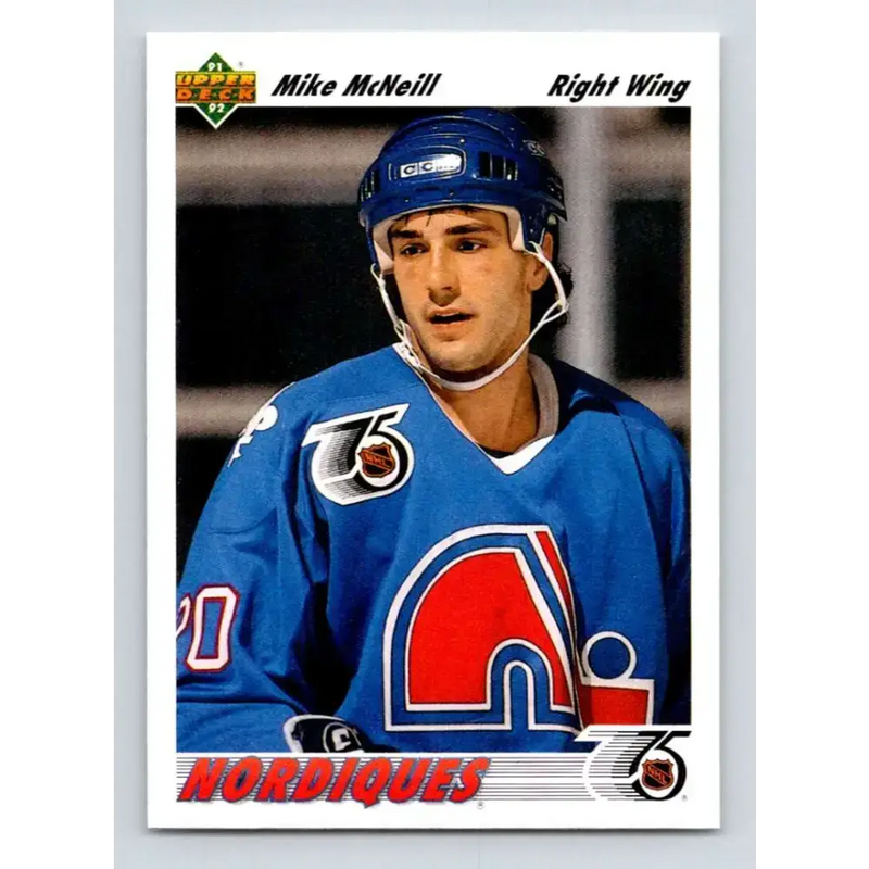 1991-92 Upper Deck #524 Mike McNeill NM-MT Quebec Nordiques Hockey Card - Hockey Card Single