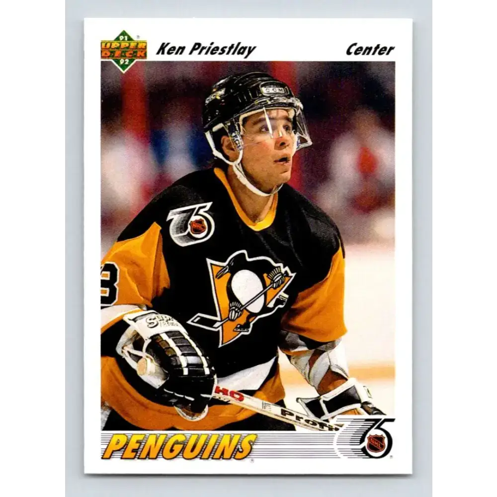 1991-92 Upper Deck #525 Ken Priestlay NM-MT Pittsburgh Penguins Hockey Card - Hockey Card Single