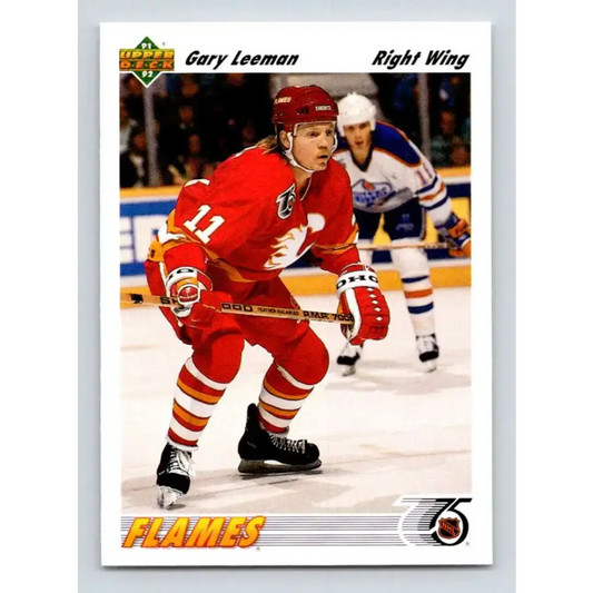 1991-92 Upper Deck #528 Gary Leeman NM-MT Calgary Flames Hockey Card - Hockey Card Single