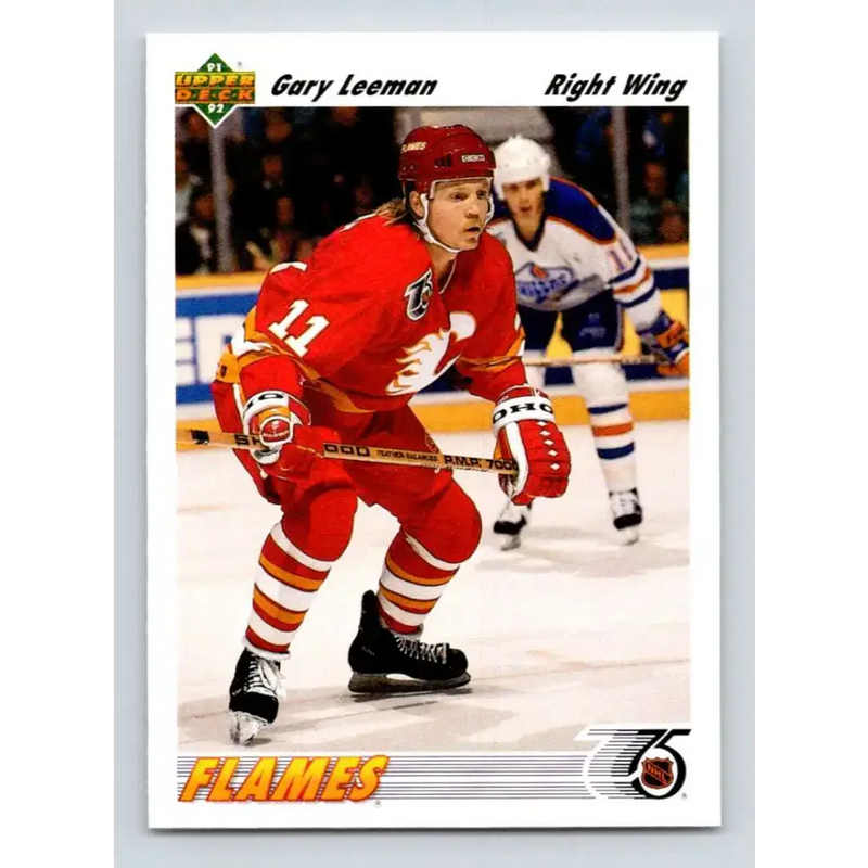 1991-92 Upper Deck #528 Gary Leeman NM-MT Calgary Flames Hockey Card - Hockey Card Single