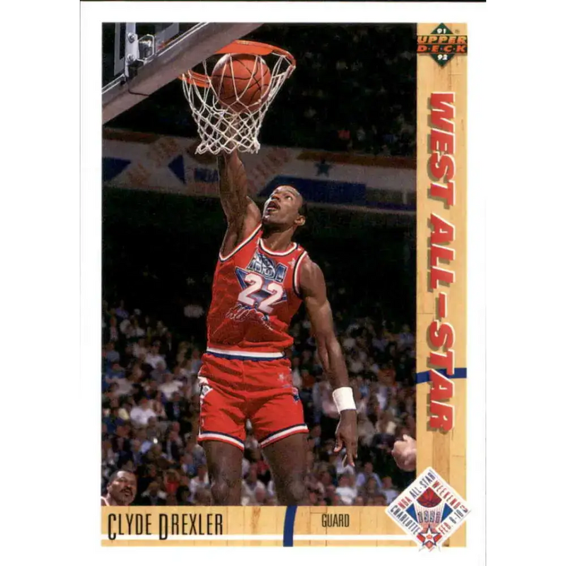 1991-92 Upper Deck #53 Clyde Drexler AS NM-MT Portland Trail Blazers Basketball Card - Basketball Card Single
