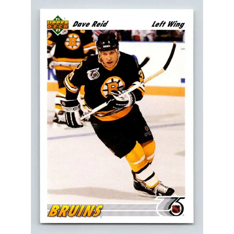 1991-92 Upper Deck #531 David Reid NM-MT Boston Bruins Hockey Card - Hockey Card Single