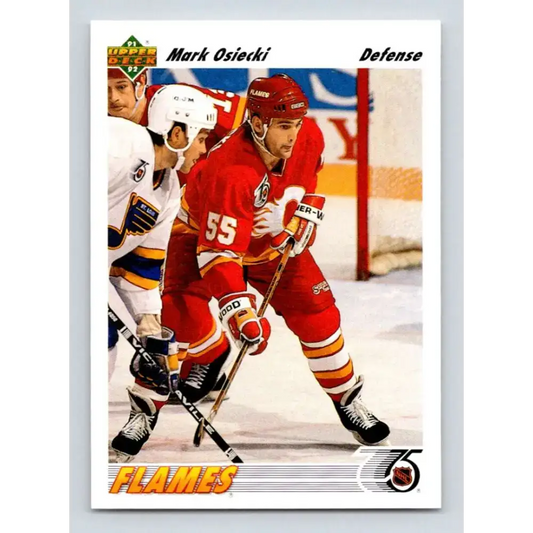 1991-92 Upper Deck #533 Mark Osiecki NM-MT RC Rookie Calgary Flames Hockey Card - Hockey Card Single