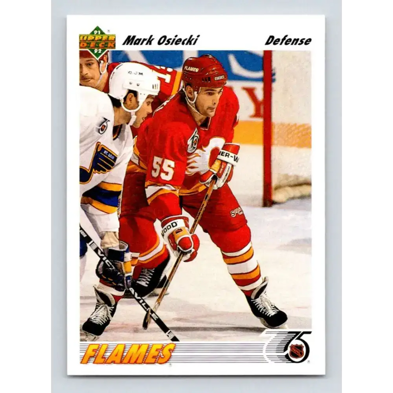 1991-92 Upper Deck #533 Mark Osiecki NM-MT RC Rookie Calgary Flames Hockey Card - Hockey Card Single