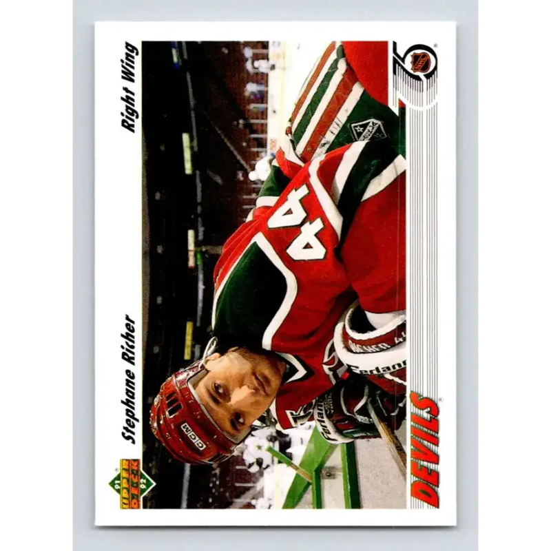 1991-92 Upper Deck #536 Stephane Richer NM-MT New Jersey Devils Hockey Card - Hockey Card Single