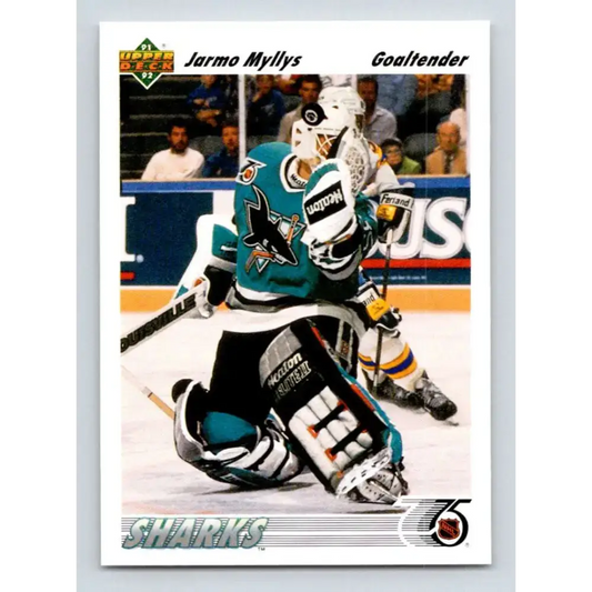 1991-92 Upper Deck #537 Jarmo Myllys NM-MT San Jose Sharks Hockey Card - Hockey Card Single