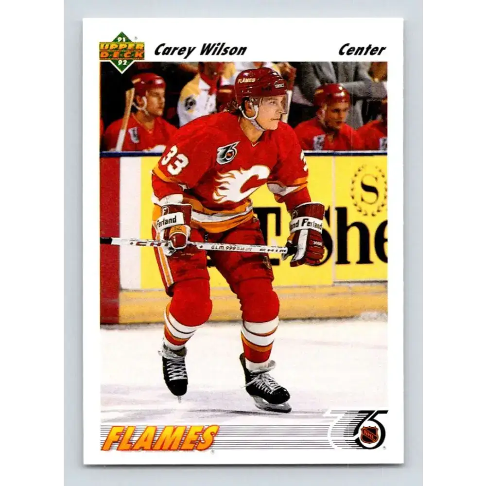 1991-92 Upper Deck #538 Carey Wilson NM-MT Calgary Flames Hockey Card