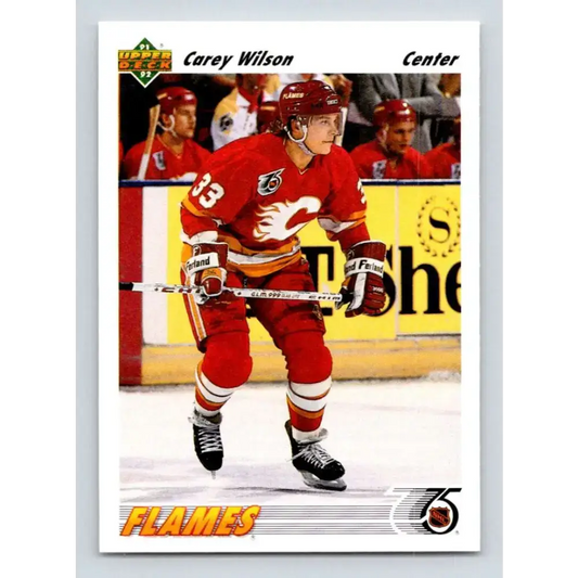 1991-92 Upper Deck #538 Carey Wilson NM-MT Calgary Flames Hockey Card - Hockey Card Single