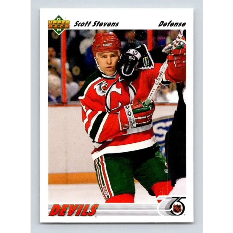 1991-92 Upper Deck #539 Scott Stevens NM-MT New Jersey Devils Hockey Card - Hockey Card Single