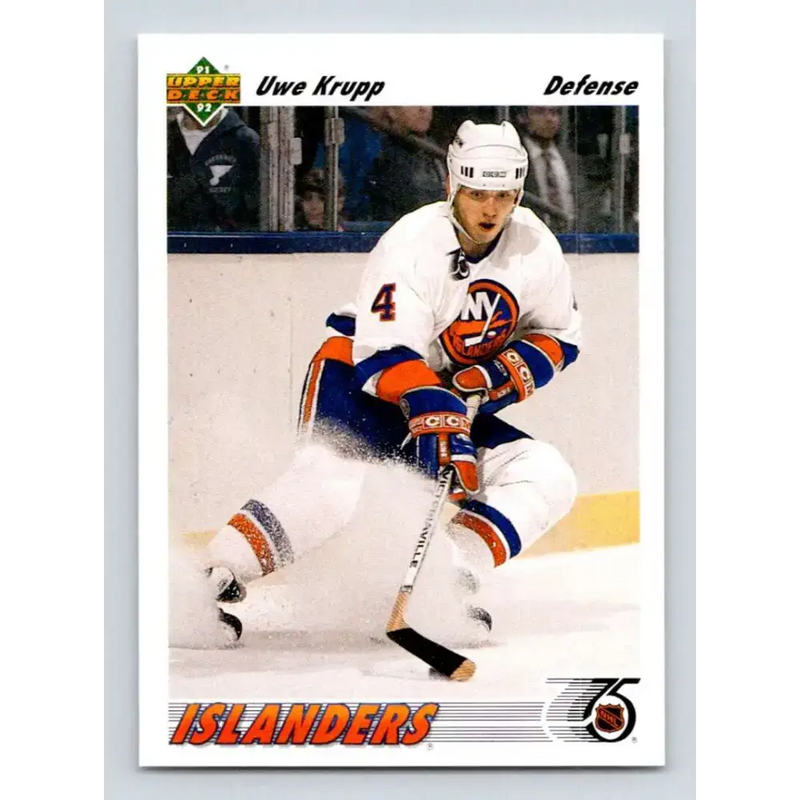1991-92 Upper Deck #540 Uwe Krupp NM-MT New York Islanders Hockey Card - Hockey Card Single