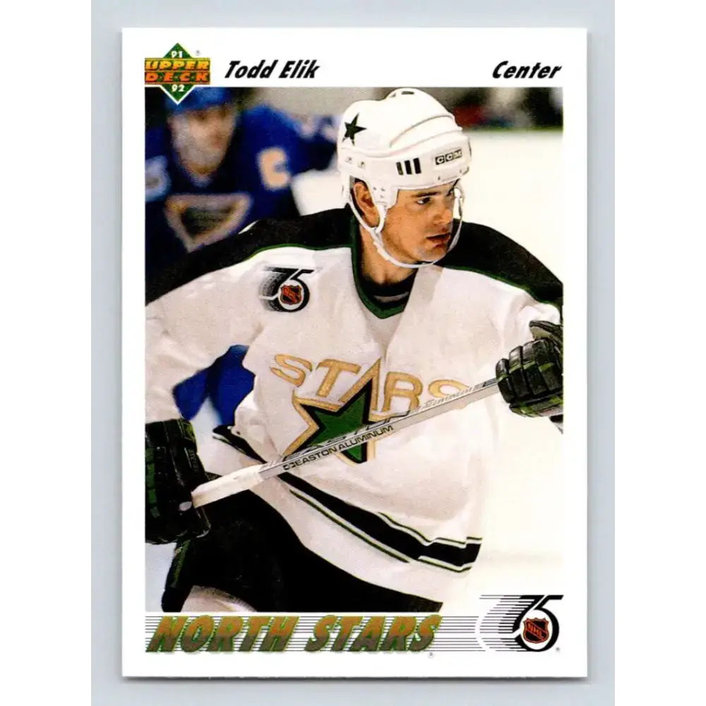 1991-92 Upper Deck #544 Todd Elik NM-MT Minnesota North Stars Hockey Card - Hockey Card Single