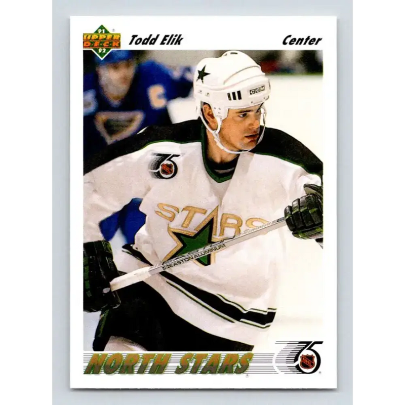 1991-92 Upper Deck #544 Todd Elik NM-MT Minnesota North Stars Hockey Card - Hockey Card Single