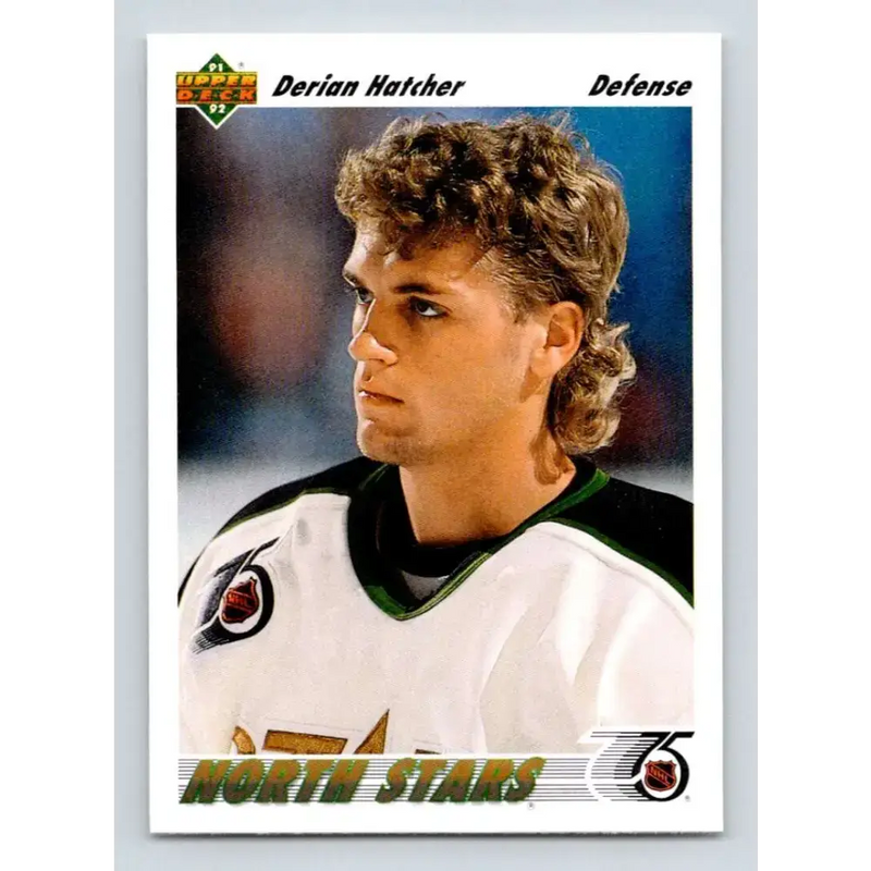 1991-92 Upper Deck #546 Derian Hatcher NM-MT Minnesota North Stars Hockey Card - Hockey Card Single