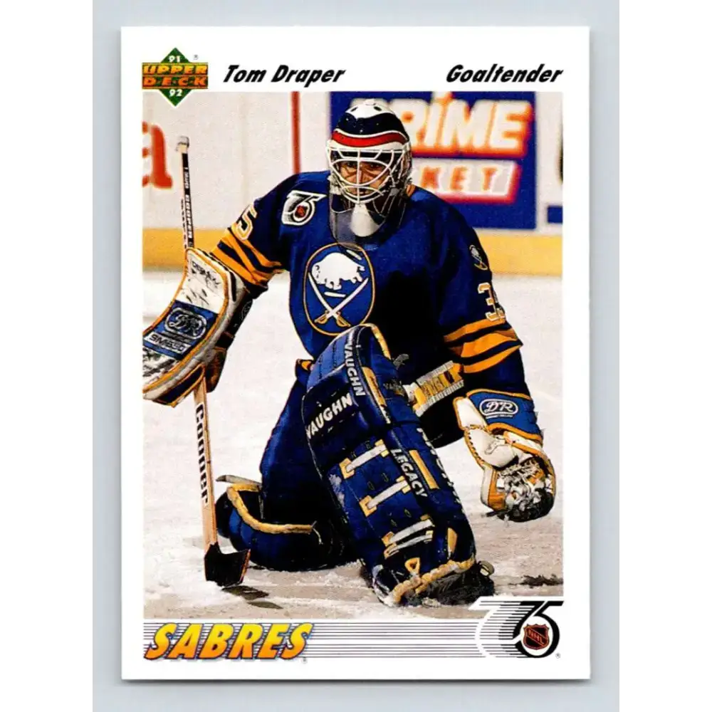 1991-92 Upper Deck #552 Tom Draper NM-MT RC Rookie Buffalo Sabres Hockey Card - Hockey Card Single